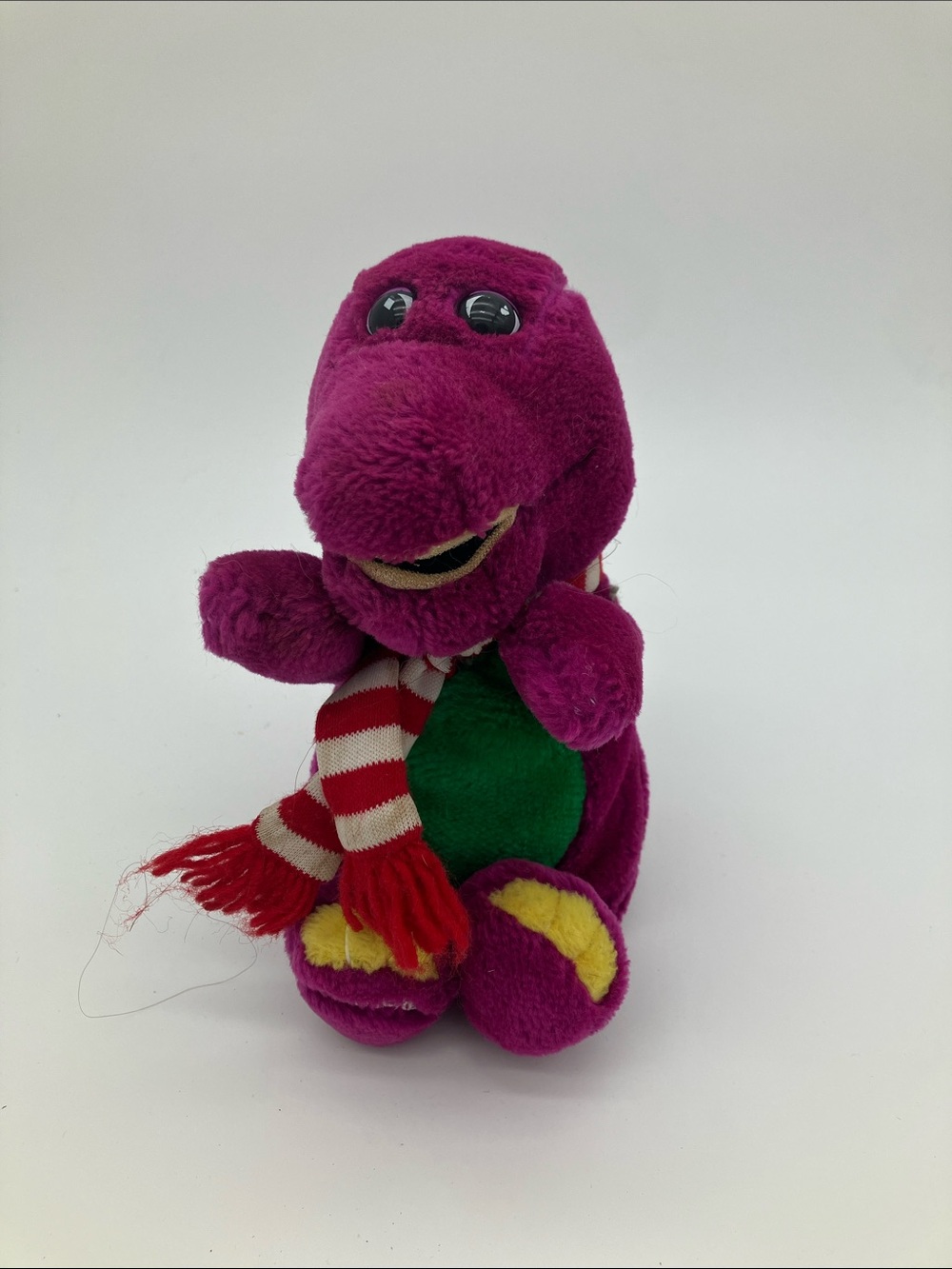Vintage 1992 Barney The Purple Dinosaur Christmas Plush Lyons Group 90s Toy